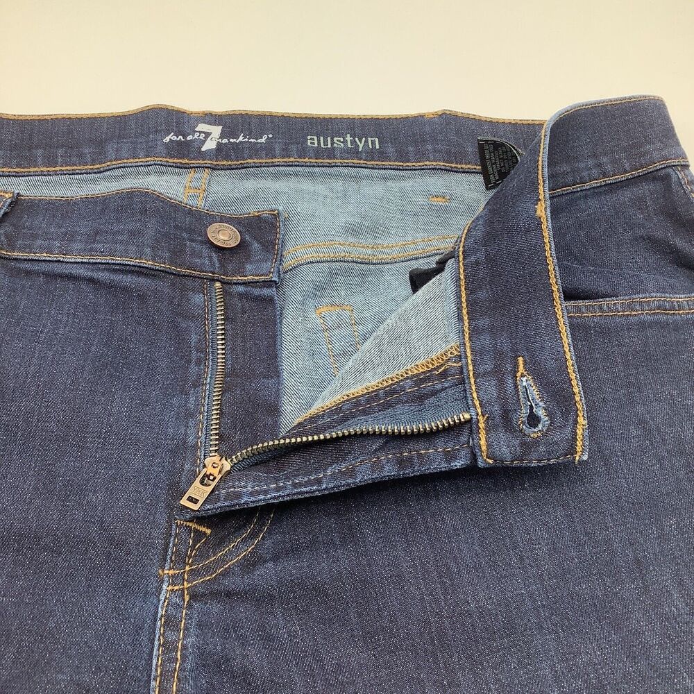 7 For All Mankind Mens Austyn Jeans Blue Size 40 x 27.5 - Picture 7 of 11